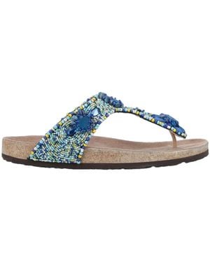 Maliparmi Thong Sandal Textile Fibers - Blue