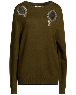 Jijil Military Sweater Acrylic, Merino Wool - Green