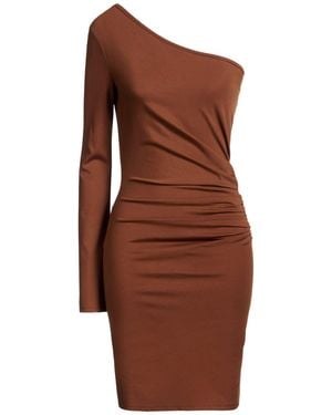Dixie Chocolate Mini Dress Viscose, Polyamide, Elastane - Brown