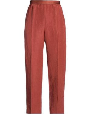 Agnona Trousers Linen, Silk - Red