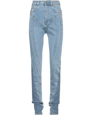 Mugler Jeans Cotton, Elastomultiester, Elastane - Blue
