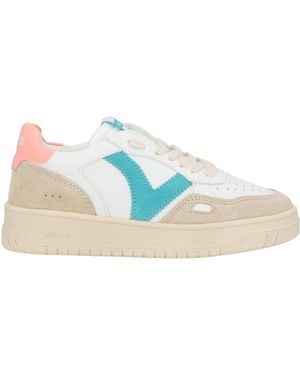 Victoria Sneakers Leather, Textile Fibers - Blue