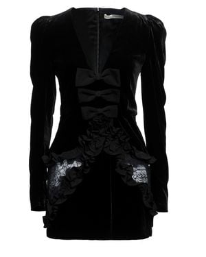 Alessandra Rich Mini Dress Viscose, Silk, Elastane - Black