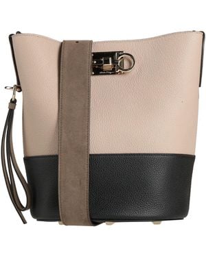 Ferragamo Cross-Body Bag Calfskin - Natural