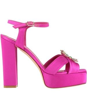 The Seller Fuchsia Sandals Textile Fibers - Pink