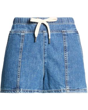 James Perse Denim Shorts Cotton, Hemp - Blue