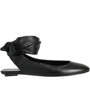 The Attico Ballet Flats Leather - Black