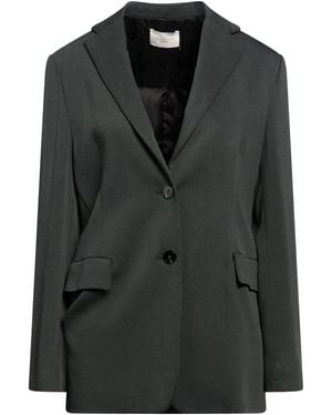 Montedoro Charcoal Blazer Lyocell - Black