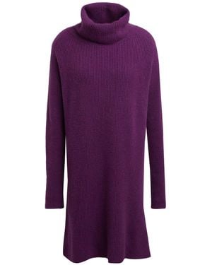 The Elder Statesman Mini Dress Cashmere - Purple