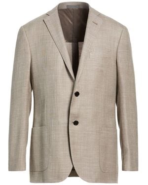 Corneliani Blazer Virgin Wool, Silk, Linen - Natural