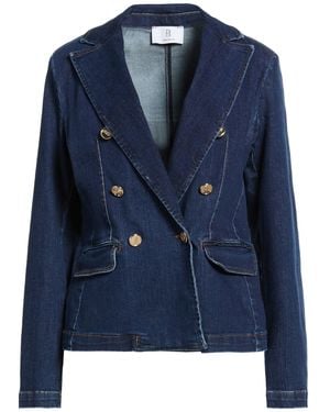 Fracomina Blazer Cotton, Elastane - Blue