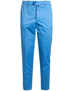 Kiton Trousers Cotton, Elastane - Blue