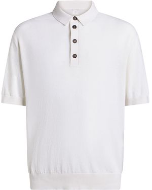 Eleventy Platinum Polo Shirt Cotton, Cashmere - White