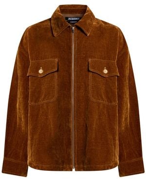 Jacquemus Camel Jacket Cotton, Linen - Brown