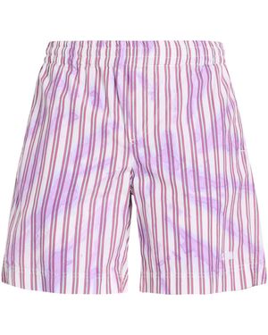 MSGM Lilac Shorts & Bermuda Shorts Cotton - Purple