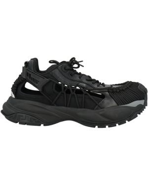 Versace Mercury Sneakers Calfskin, Textile Fibers - Black