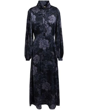 Momoní Maxi Dress Silk, Elastane - Blue