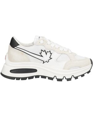 DSquared² Sneakers Calfskin, Textile Fibers - White