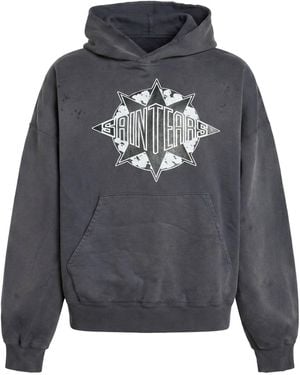 Saint Michael Charcoal Sweatshirt Cotton - Gray