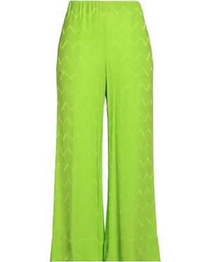 SEVENTY VENEZIA Lime Trousers Viscose - Green