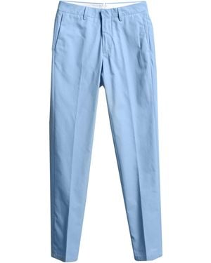 dunhill Trousers Viscose, Cotton - Blue
