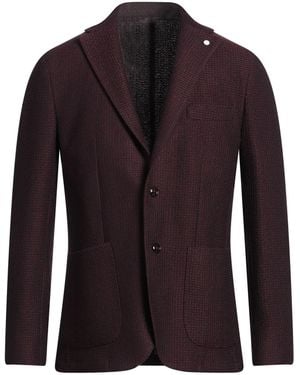 Luigi Bianchi Burgundy Blazer Wool - Purple