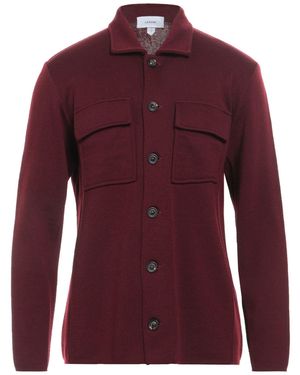 Lardini Burgundy Cardigan Wool - Red