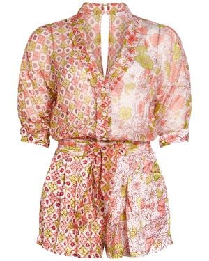 Poupette Playsuit Silk, Viscose - Pink