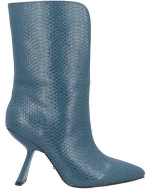 Twenty Four Haitch Pastel Ankle Boots Leather - Blue