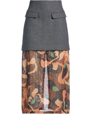 Maliparmi Midi Skirt Polyester, Wool, Polyamide - Gray