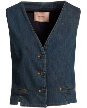 Twinset Tailored Vest Cotton - Blue