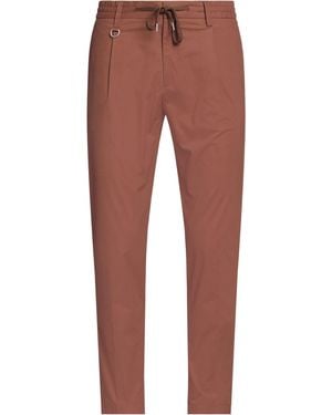 Paolo Pecora Trousers Cotton, Elastane - Red