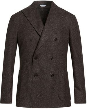 Boglioli Dark Blazer Wool, Polyamide, Silk, Polyester, Elastane - Black
