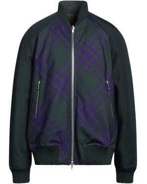 Burberry Wool Bomber Jacket - Blue