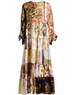 Rianna + Nina One Of A Kind Ivory Maxi Dress Silk - White