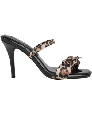 Giancarlo Paoli Sandals Textile Fibers - Black