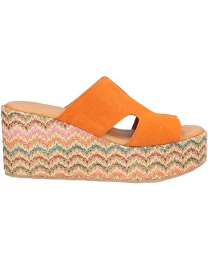 Antica Cuoieria Sandals Leather - Orange