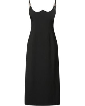 Versace Midi Dress Acetate, Viscose - Black