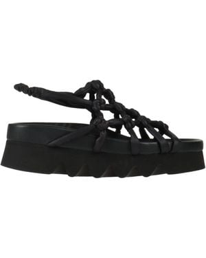 Patrizia Bonfanti Sandals Textile Fibers - Black