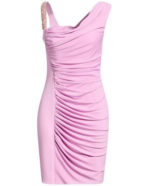 ATELIER LEGORA Lilac Mini Dress Polyamide, Viscose, Polyester, Elastane - Pink