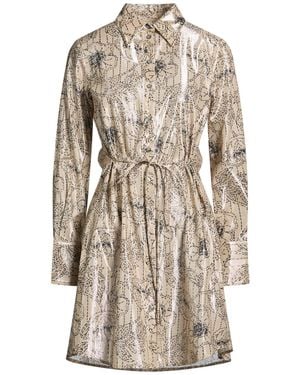 Ottod'Ame Caring Mini Dress Cotton, Metal - Natural