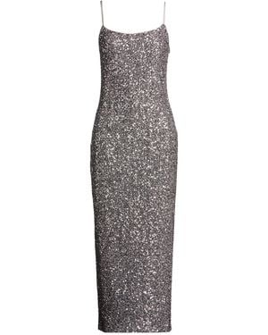 Manila Grace Midi Dress Polyester, Elastane - Gray