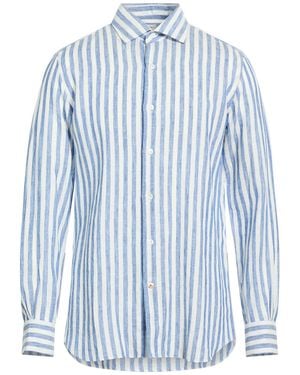 Mazzarelli Sky Shirt Linen - Blue