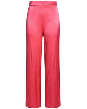 SOLOTRE Fuchsia Pants Viscose - Red