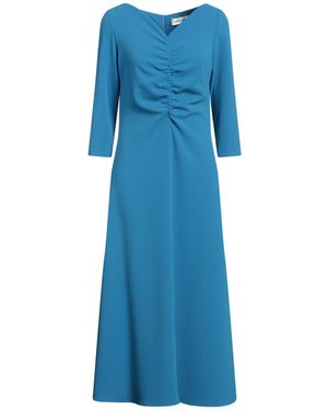 Sandro Ferrone Azure Midi Dress Polyester, Elastane - Blue