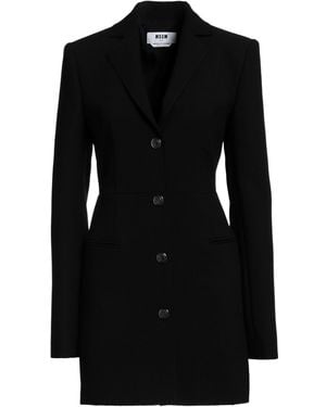 MSGM Overcoat & Trench Coat - Black