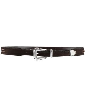 Alberto Luti Dark Belt Leather - White