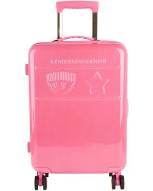 Chiara Ferragni Wheeled Luggage - Pink