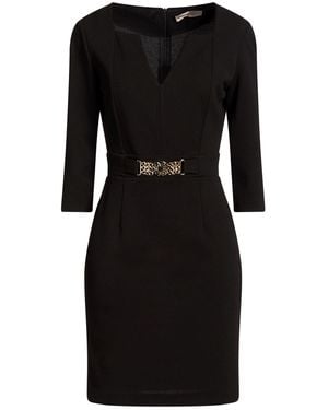 Rinascimento Mini Dress Polyester, Elastane - Black