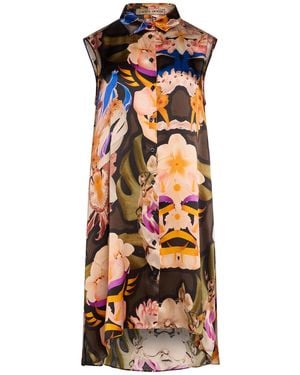 Frankie Morello Shirt Silk - Orange